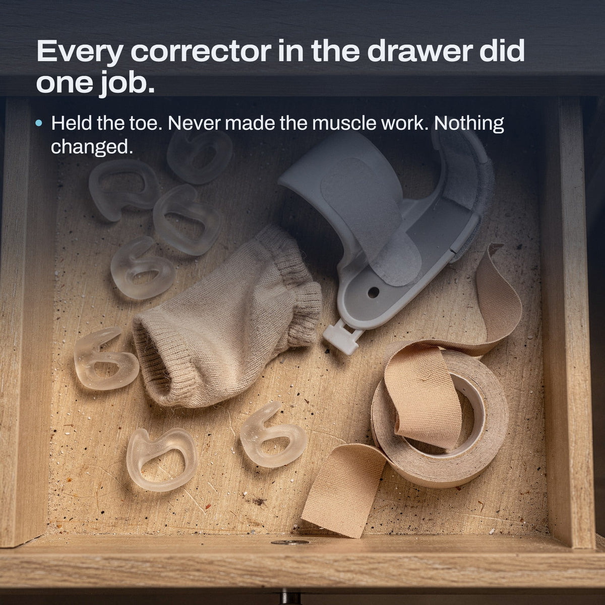 Drawer of failed bunion correctors