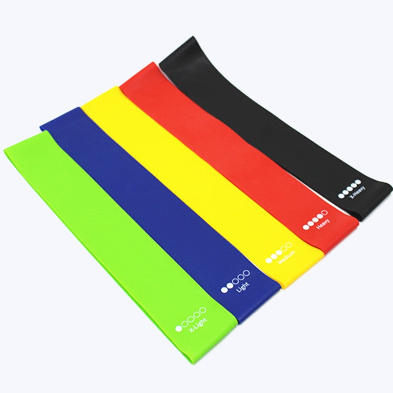 Resistance Band Set - five TPR loop bands graded light to heavy