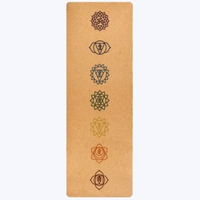 Cork Yoga Mat - natural cork top layer with cushioned TPE base