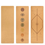 Cork Yoga Mat - natural cork top layer with cushioned TPE base