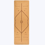 Cork Yoga Mat - natural cork top layer with cushioned TPE base