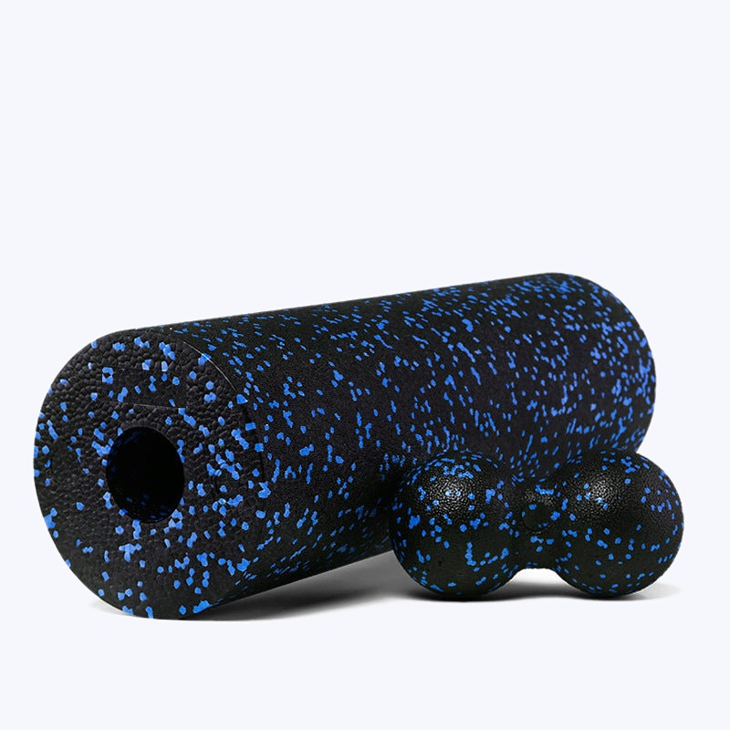 Foam Roller & Massage Ball Set - firm EPP foam roller and massage ball for myofascial release