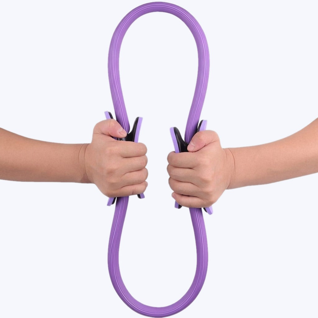 Pilates Ring - fiberglass core ring with foam padded handles for resistance training