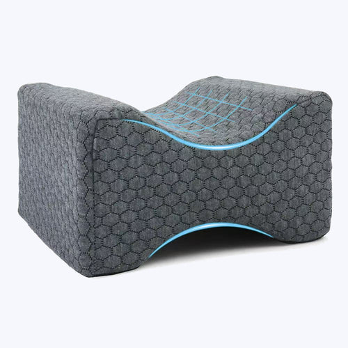 Memory Foam Knee Pillow - contoured pillow for side sleeping hip and back alignment