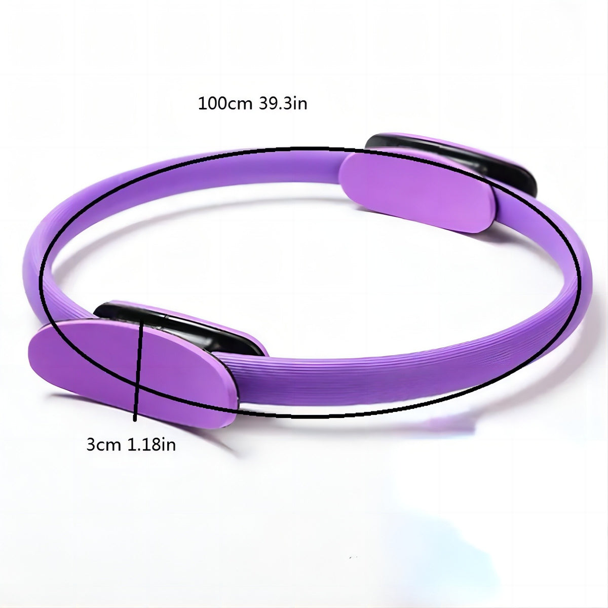 Pilates Ring - fiberglass core ring with foam padded handles for resistance training