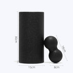 Foam Roller & Massage Ball Set - firm EPP foam roller and massage ball for myofascial release