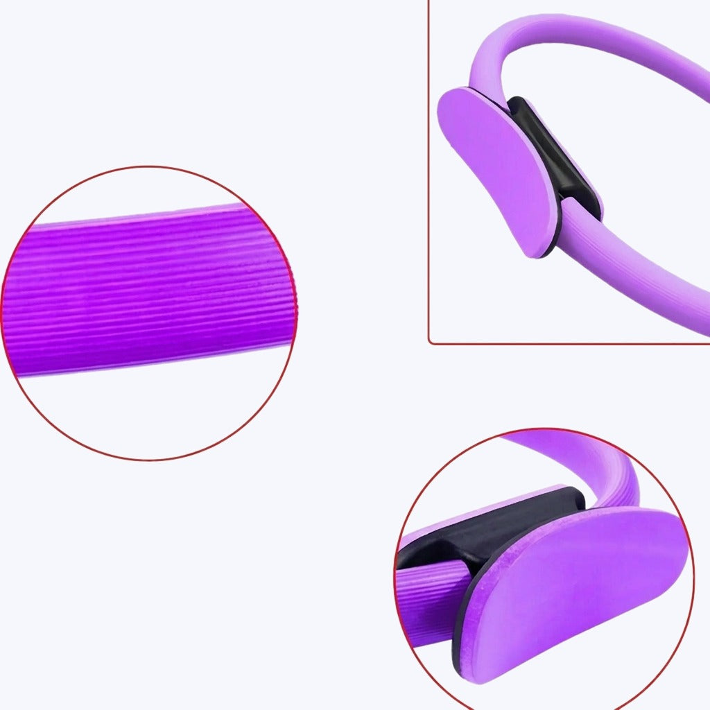 Pilates Ring - fiberglass core ring with foam padded handles for resistance training