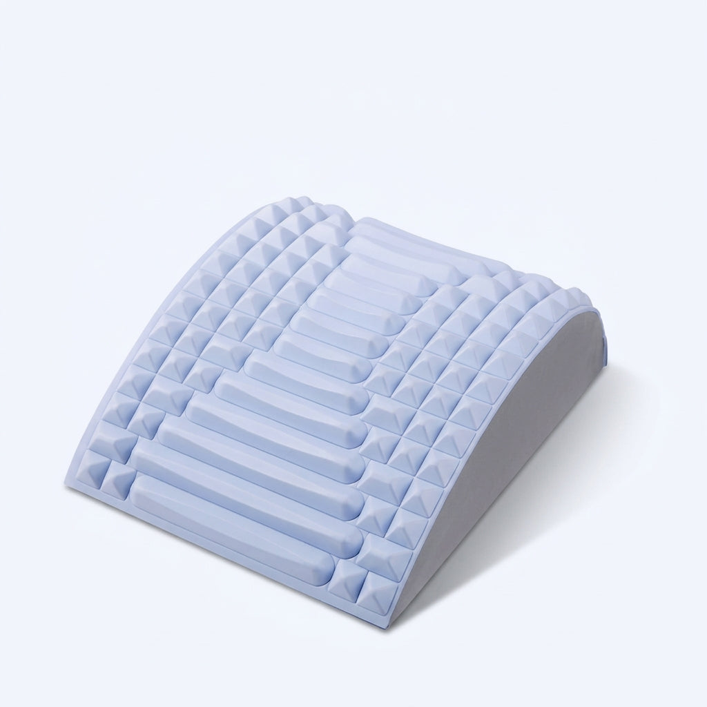 Pyramid Acupressure Back Stretcher - curved EVA and TPE foam stretcher with raised pyramid texture