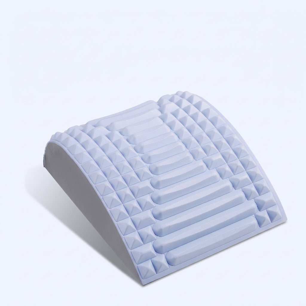 Pyramid Acupressure Back Stretcher - curved EVA and TPE foam stretcher with raised pyramid texture