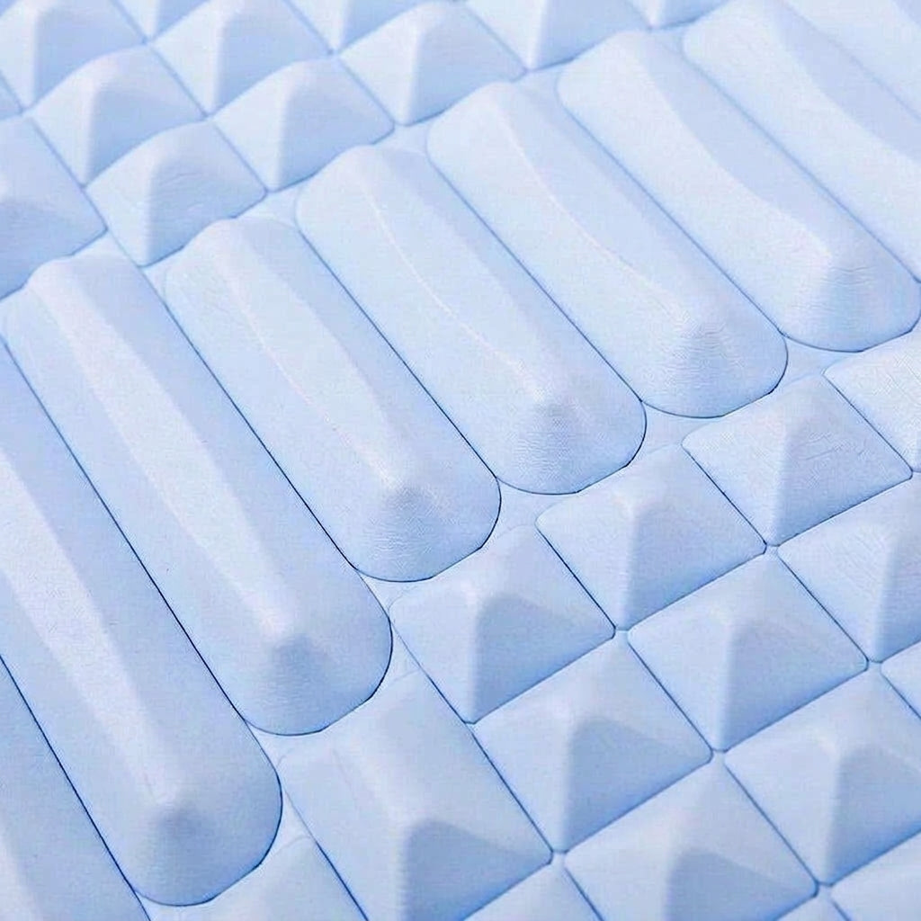 Pyramid Acupressure Back Stretcher - curved EVA and TPE foam stretcher with raised pyramid texture