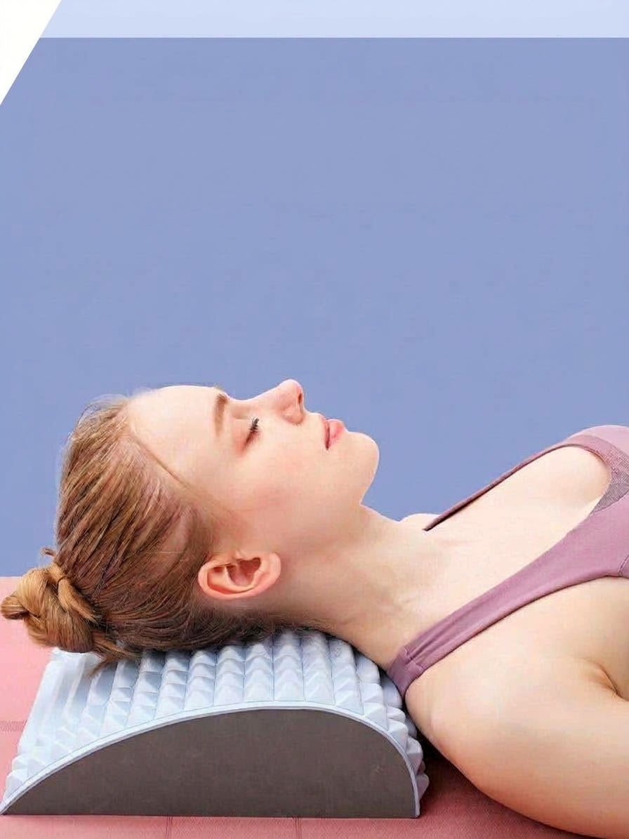 Pyramid Acupressure Back Stretcher - curved EVA and TPE foam stretcher with raised pyramid texture